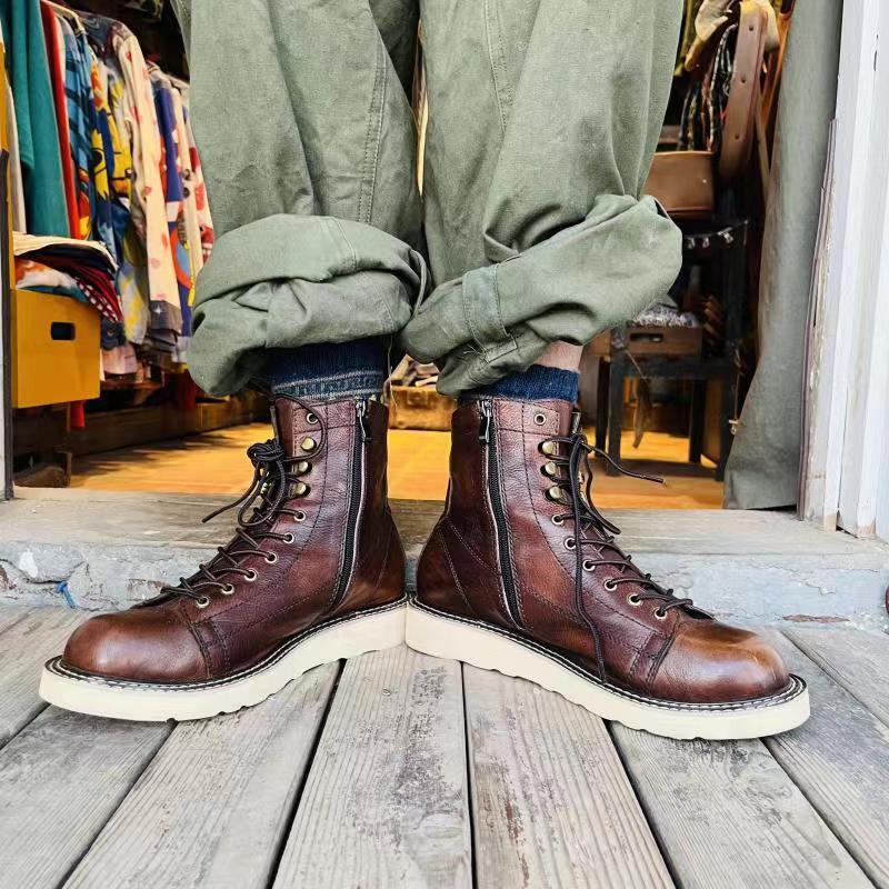 Velvet Leather Men Boots