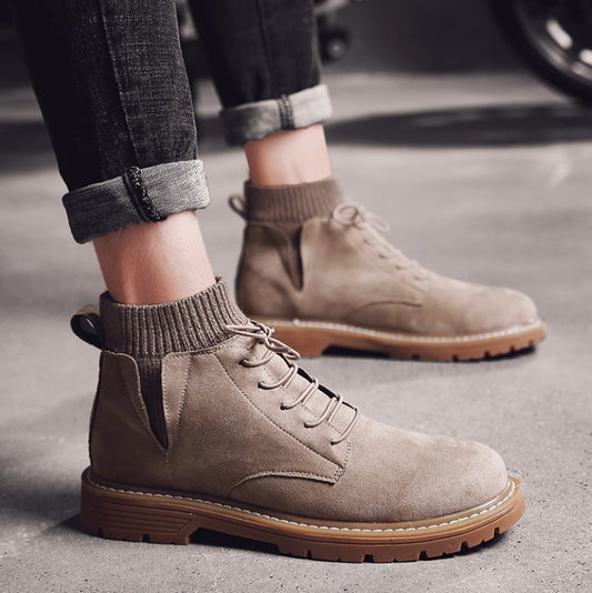 Snow gear sutures cotton men shoes and fleece