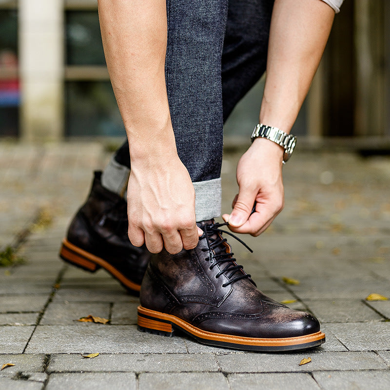 Casual Men's Leather Round Toe