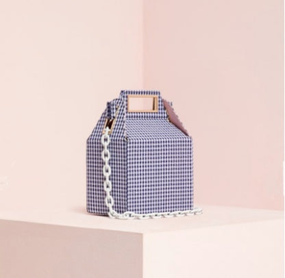 Autumn and winter new European and American niche design printed portable acrylic chain shoulder bag