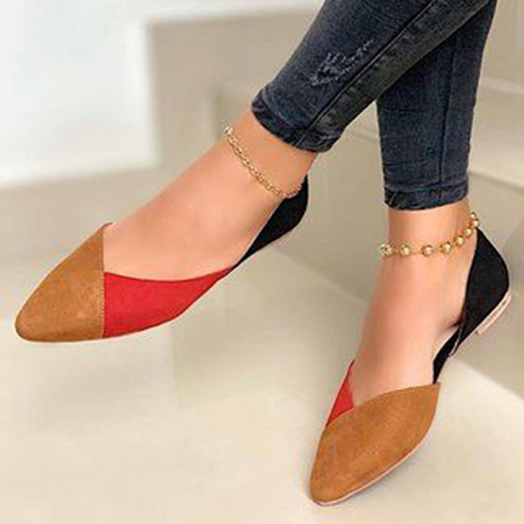 Women flat Casual Shoes with 3 leather colors