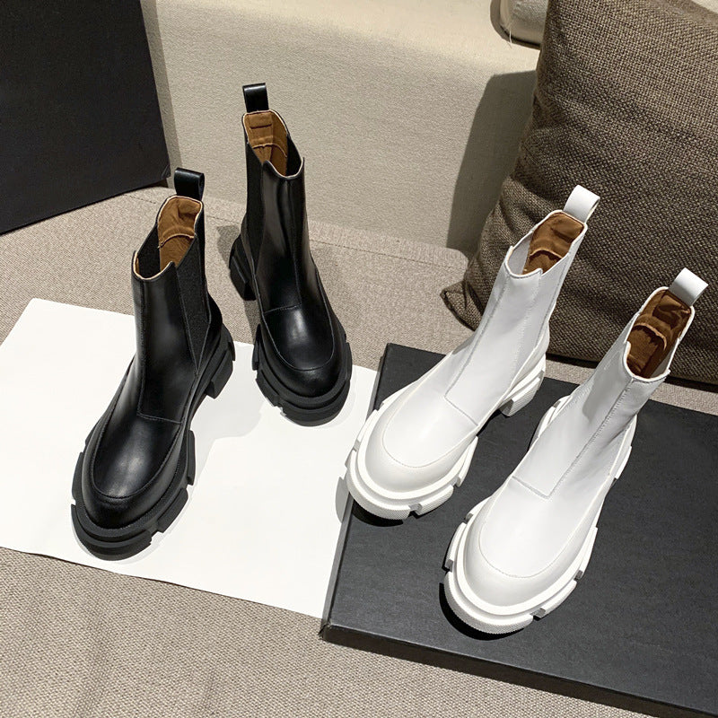 أحذية الكاحل النسائية ذات النعل السميك