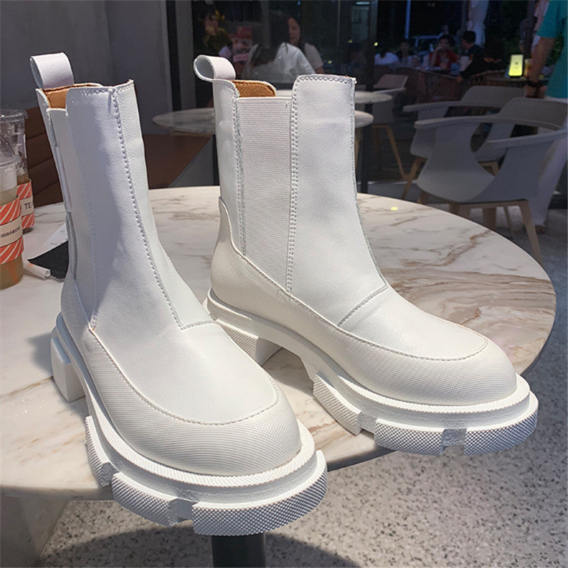 أحذية الكاحل النسائية ذات النعل السميك