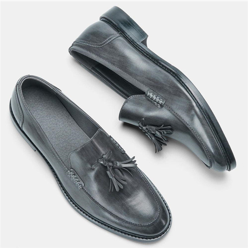 Men slip on Shoes Leather Loafers Business Formal Shoes