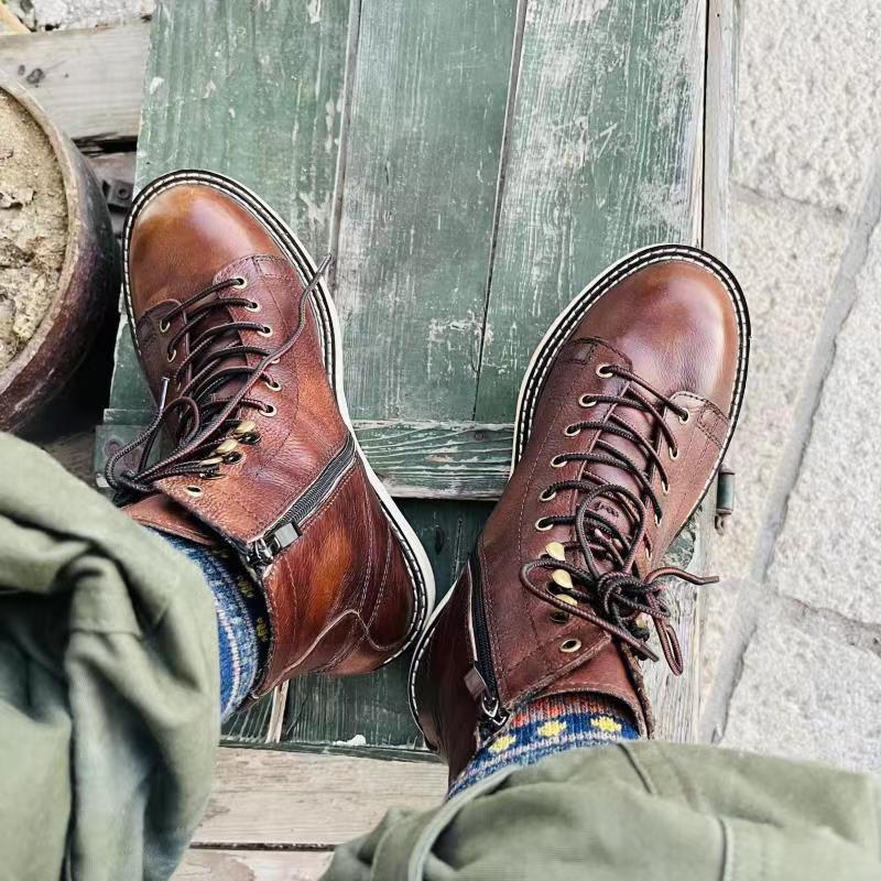 Velvet Leather Men Boots