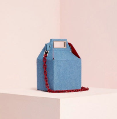 Autumn and winter new European and American niche design printed portable acrylic chain shoulder bag