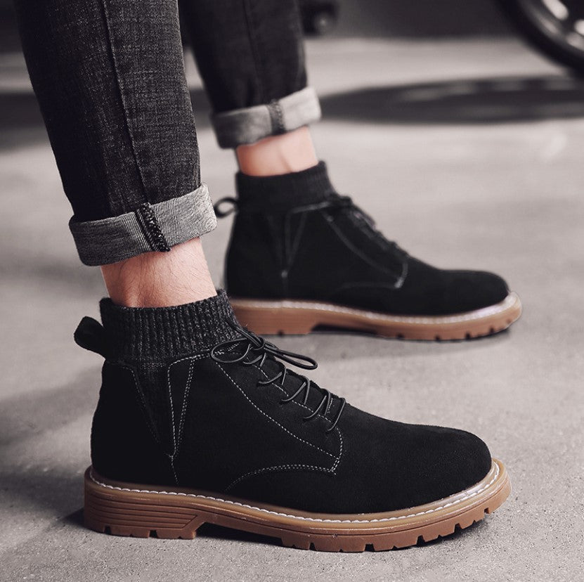 Snow gear sutures cotton men shoes and fleece