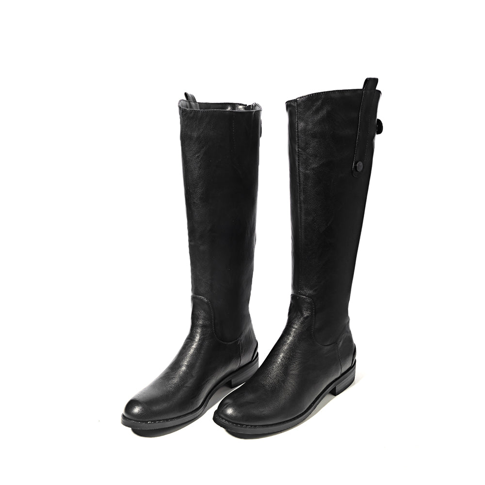 Contrasting color equestrian Women's riding boots