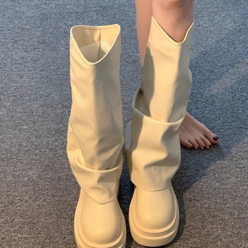 Women's Autumn New British Dress Autumn And Winter Boots Platform