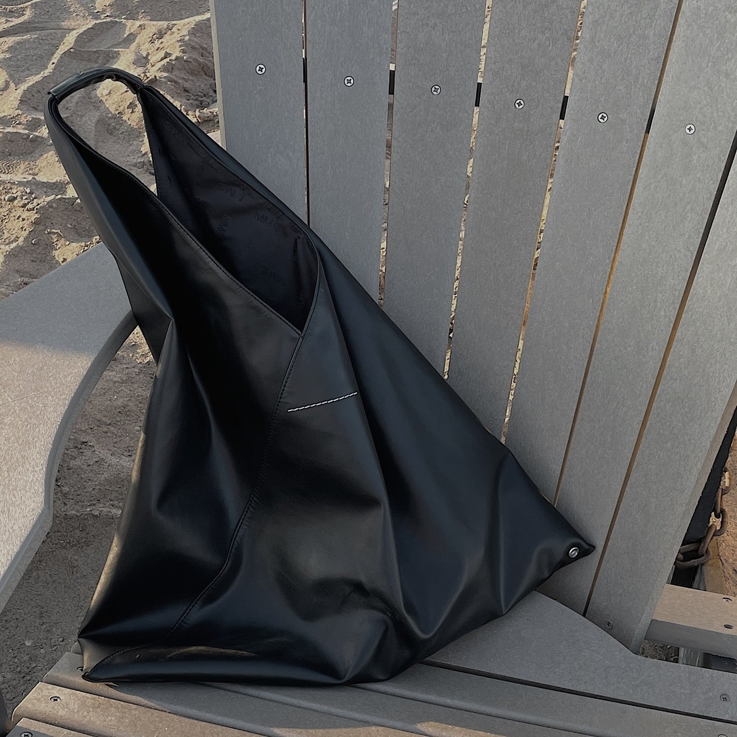 Big Natural Cowhide Tote Triangular Shoulder Bag