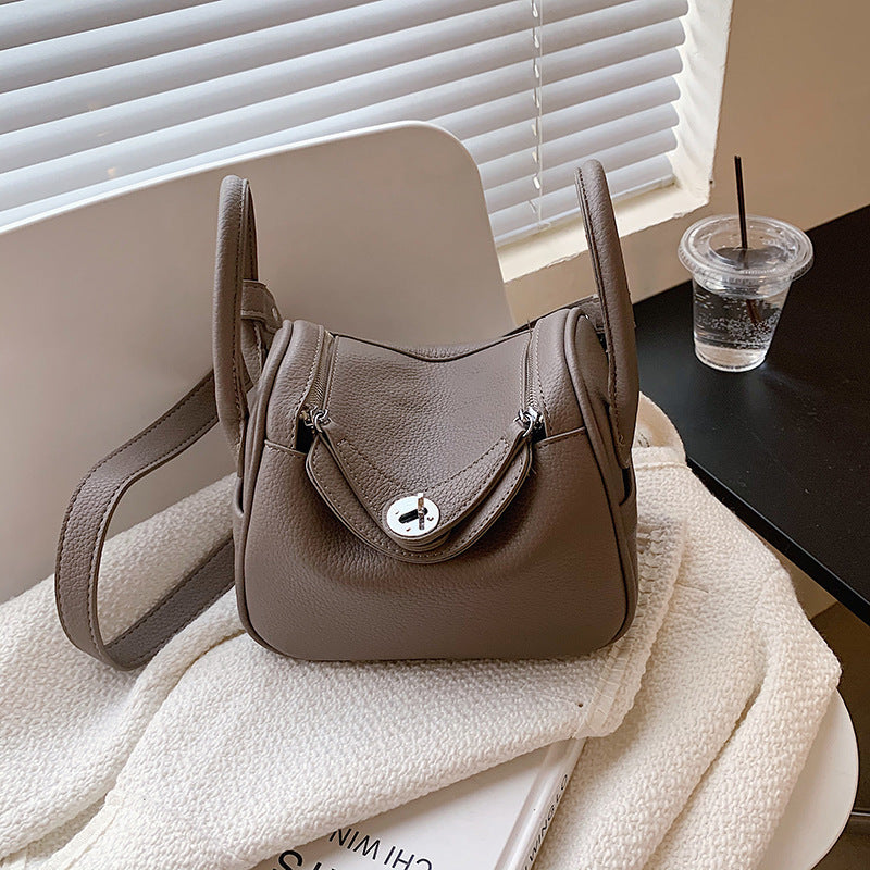 Hèrmeș Lychee Crossbody Solid Color Bag