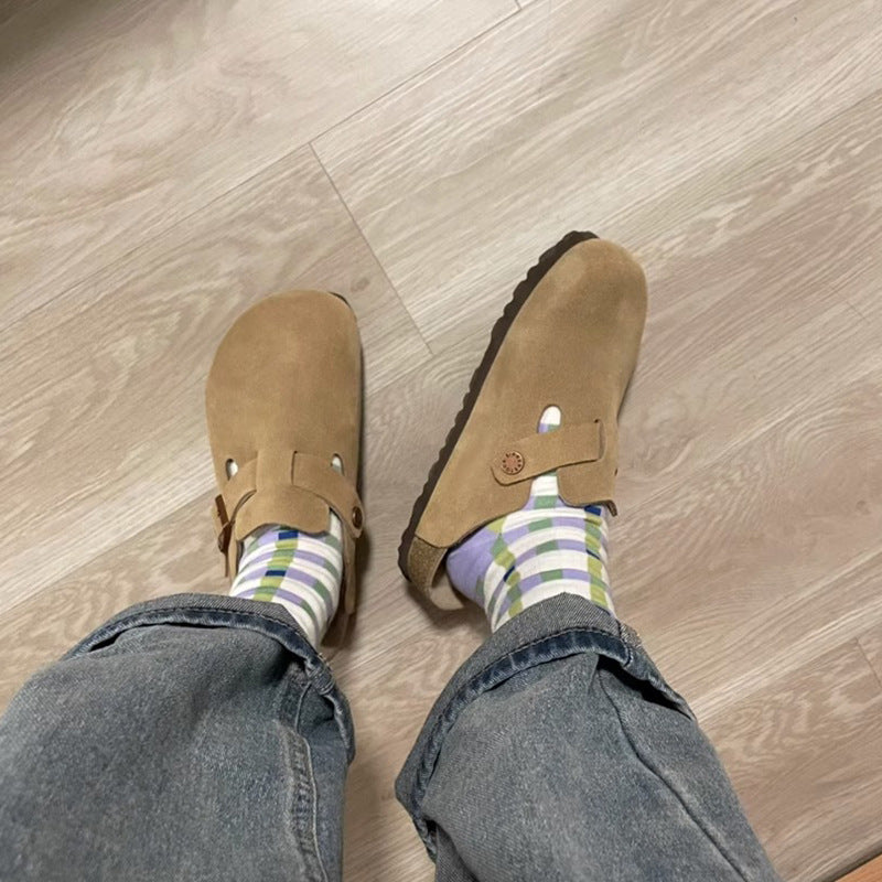 closed-front cork clogs