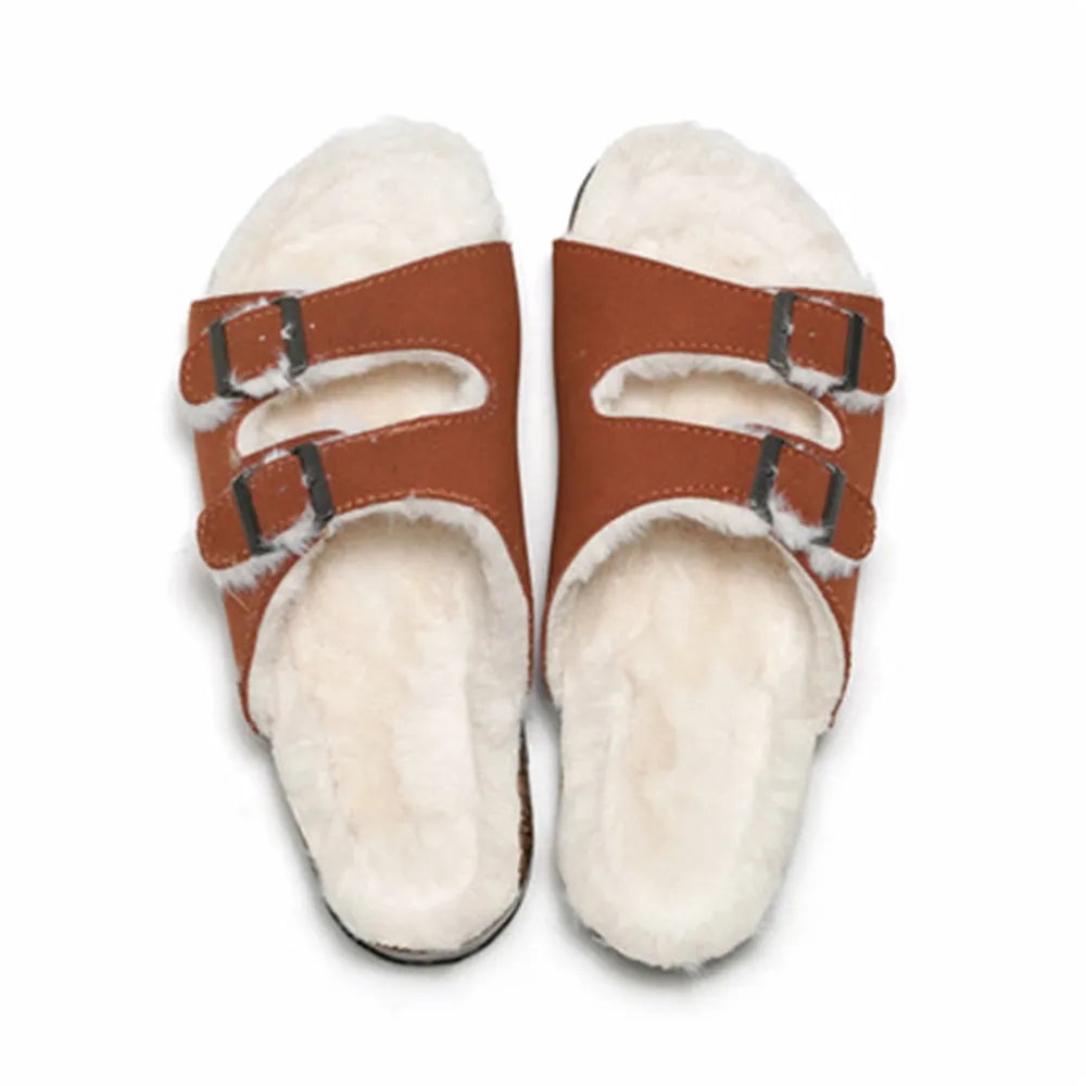 Double Button Cork Slippers