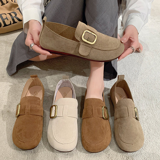 Retro Slip-on Shallow Mouth Flat Casual Shoes for Women