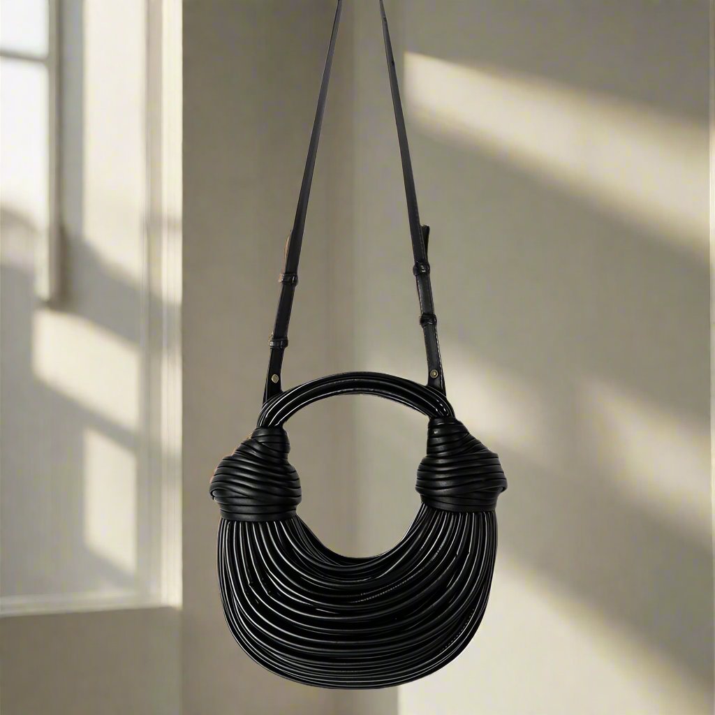 Veràno H Glossy Woven Noodles Designer’s Handbag