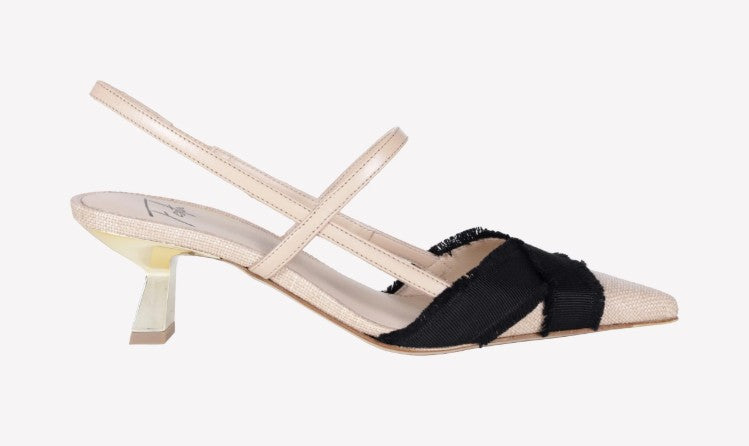 Roberto Festa Women's Stiletto Heel Color Block Pointed Sandals