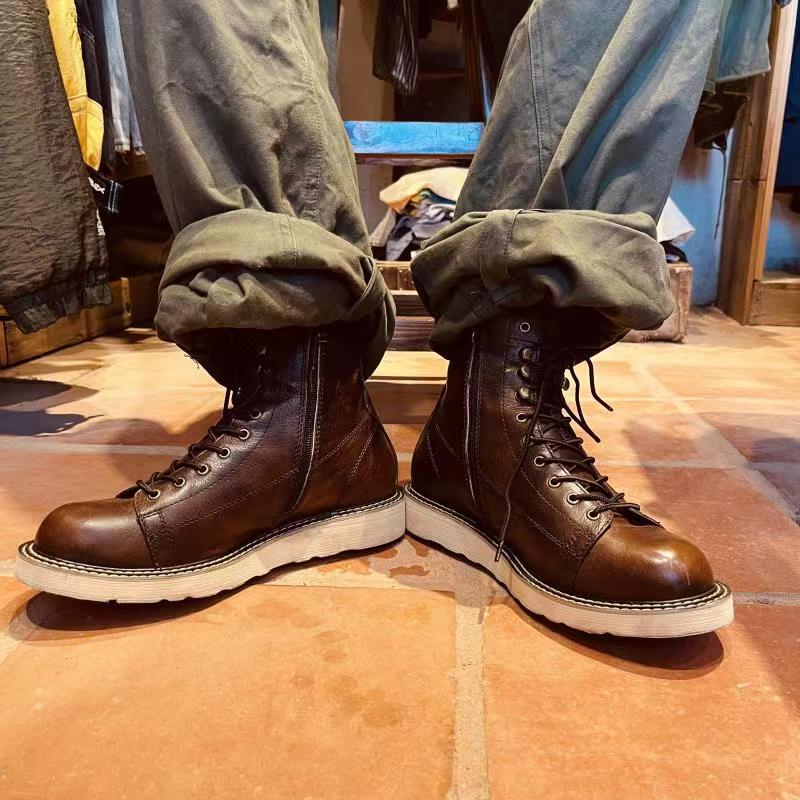 Velvet Leather Men Boots