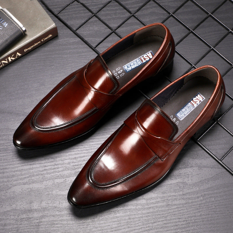 جديد جلد البقر البريطاني خمر رجال الأعمال أحذية جلدية رسمية