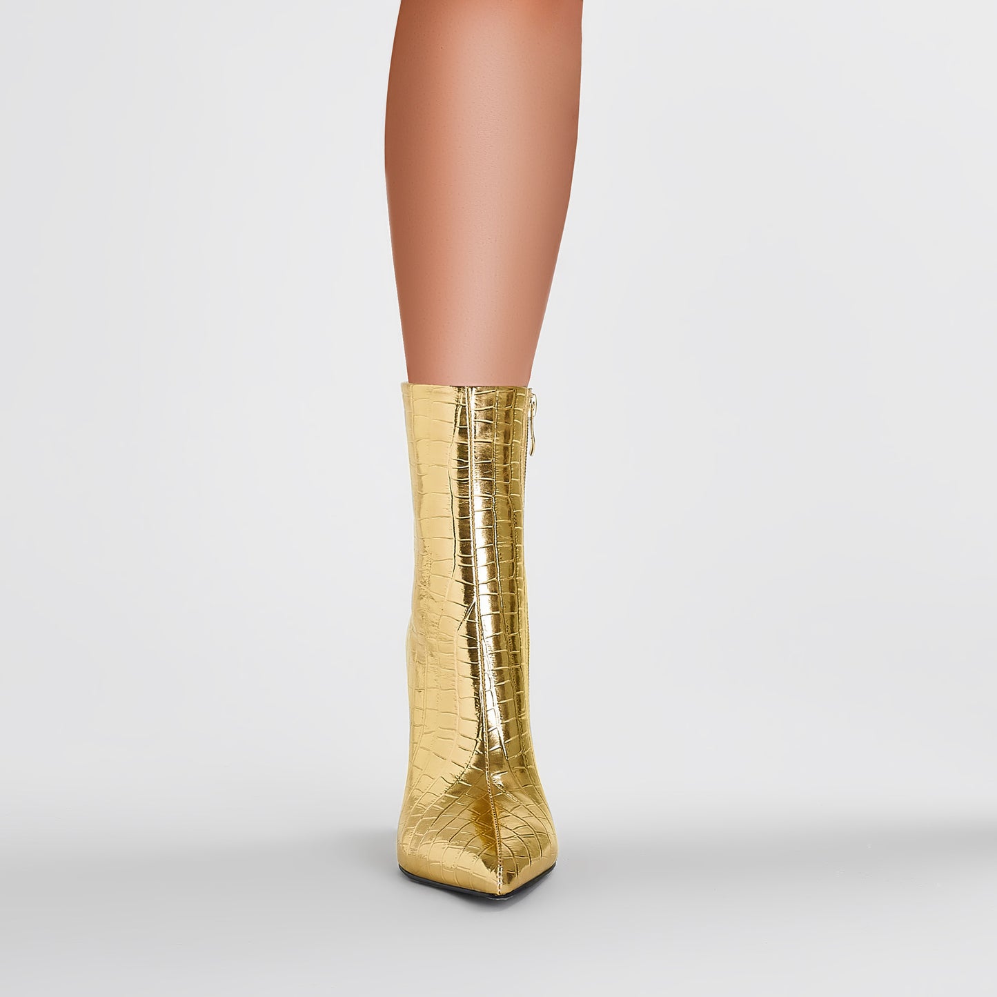 Women Pointed Tiger Tooth Heel Stone Pattern Shaped Wedge Heels