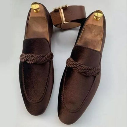 أحذية رجالية جديدة من جلد الغزال الرجعية الأعمال Slipon الرسمي الكلاسيكي