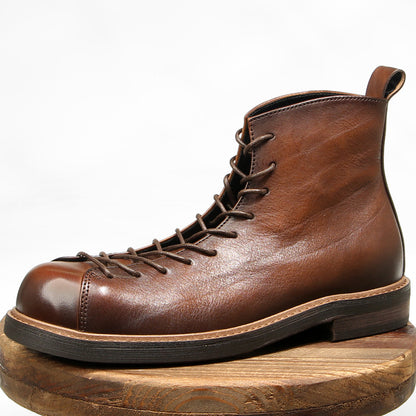 Men's Martin Boots Amekaji Work Genuine Leather Vintage Style