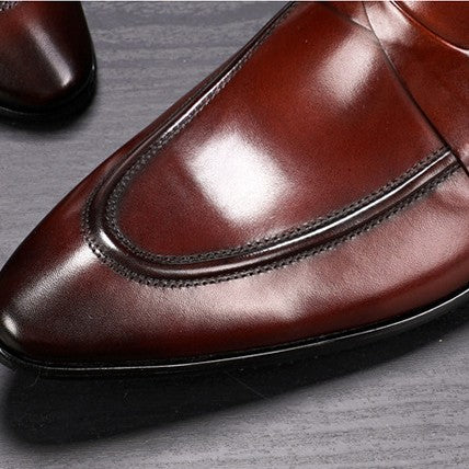جديد جلد البقر البريطاني خمر رجال الأعمال أحذية جلدية رسمية