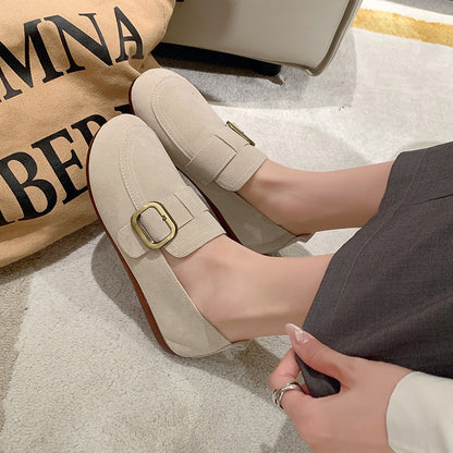 Retro Slip-on Shallow Mouth Flat Casual Shoes for Women