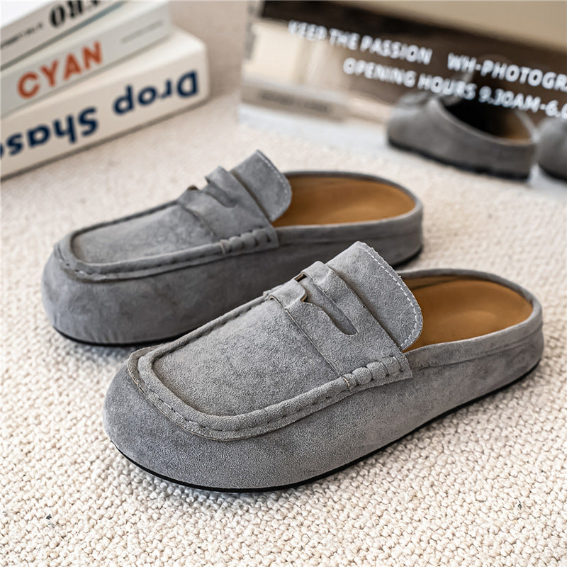 Retro Comfortable Suede Casual Mules Clogs