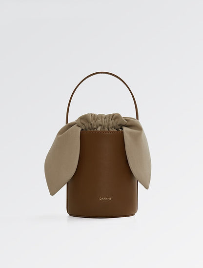 Cowhide Bucket Bag Female Niche Texture One Shoulder Oblique Hand Hold