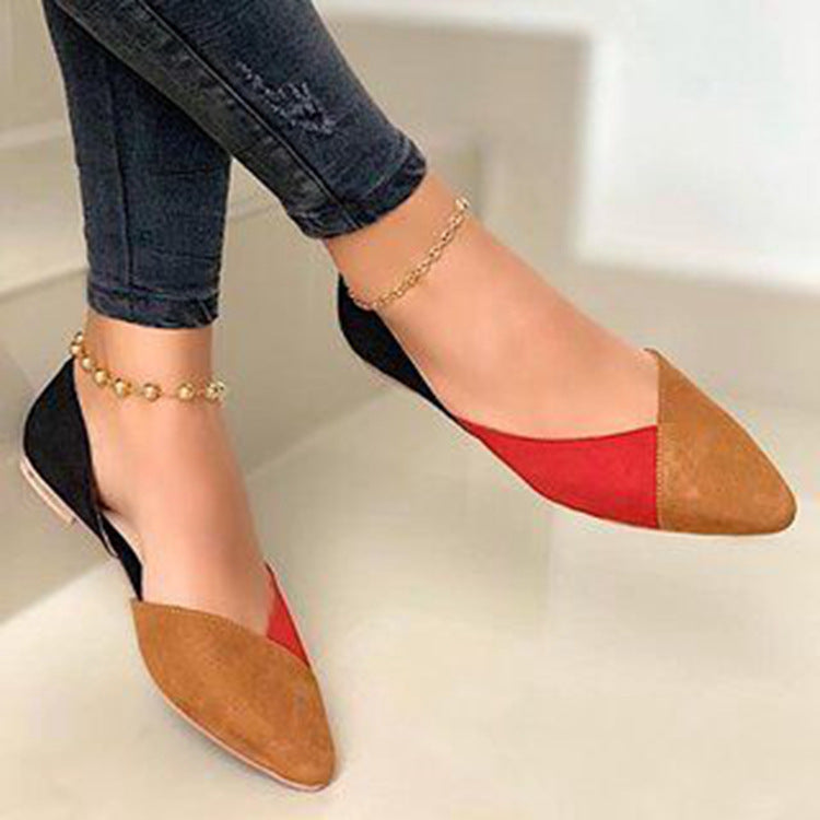 Women flat Casual Shoes with 3 leather colors