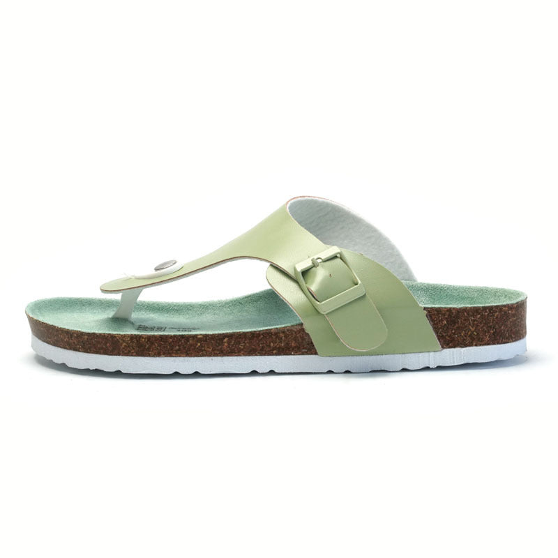 Multicolor Beach Student Casual Shoes Cork Women Slippers