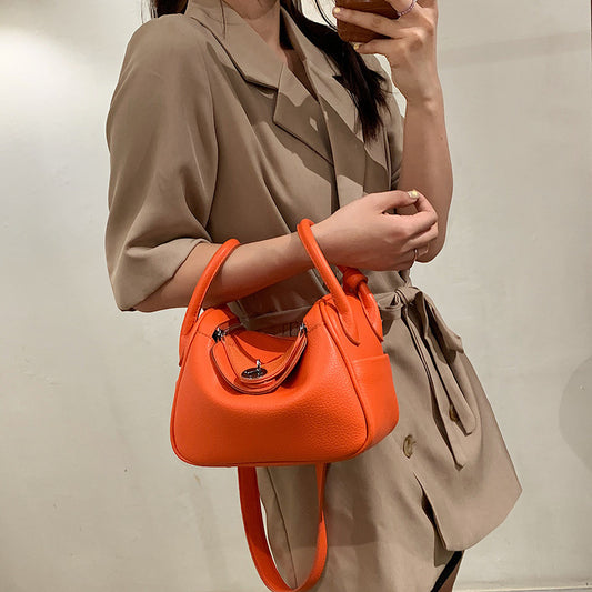 Hèrmeș Lychee Crossbody Solid Color Bag