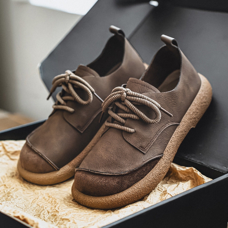 Lightweight Men's Retro Low-cut Workwear British Style Shoes
