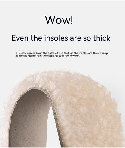 Thick Cotton Shoes Winter Fleece-lined Warm Women's Mid-calf Lightweight Non-slip Snow Boots