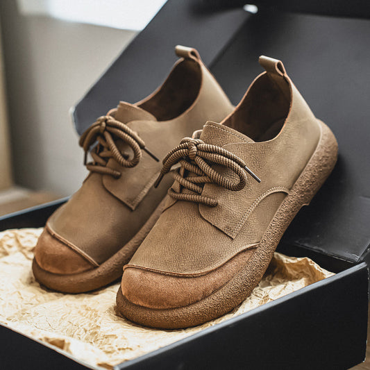 Lightweight Men's Retro Low-cut Workwear British Style Shoes