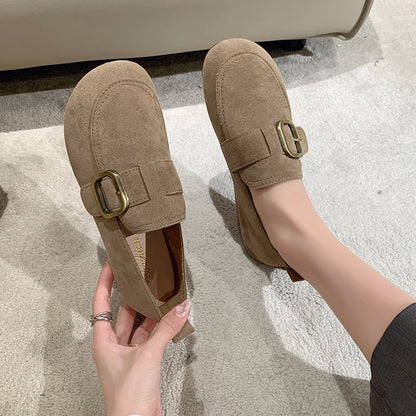 Retro Slip-on Shallow Mouth Flat Casual Shoes for Women