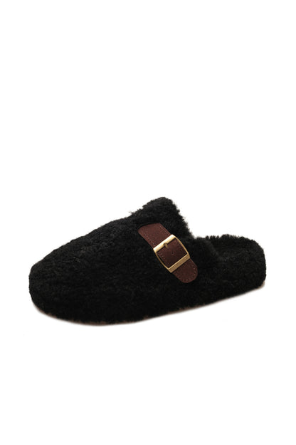 Women's Thick-soled Slip-on Closed Toe Half Slippers