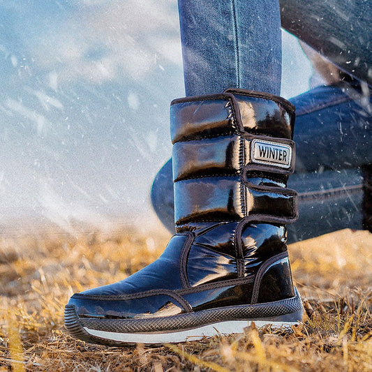 Thick Cotton Shoes Winter Fleece-lined Warm Women's Mid-calf Lightweight Non-slip Snow Boots