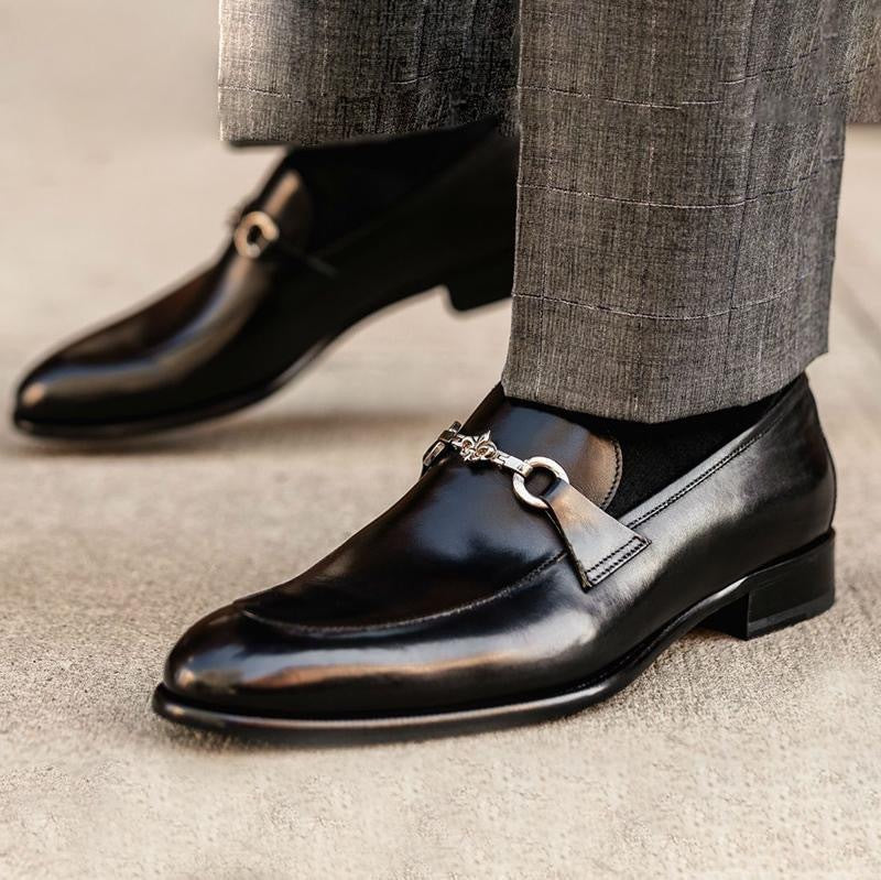 Low-heeled Men's Business Formal Slip On Shoes