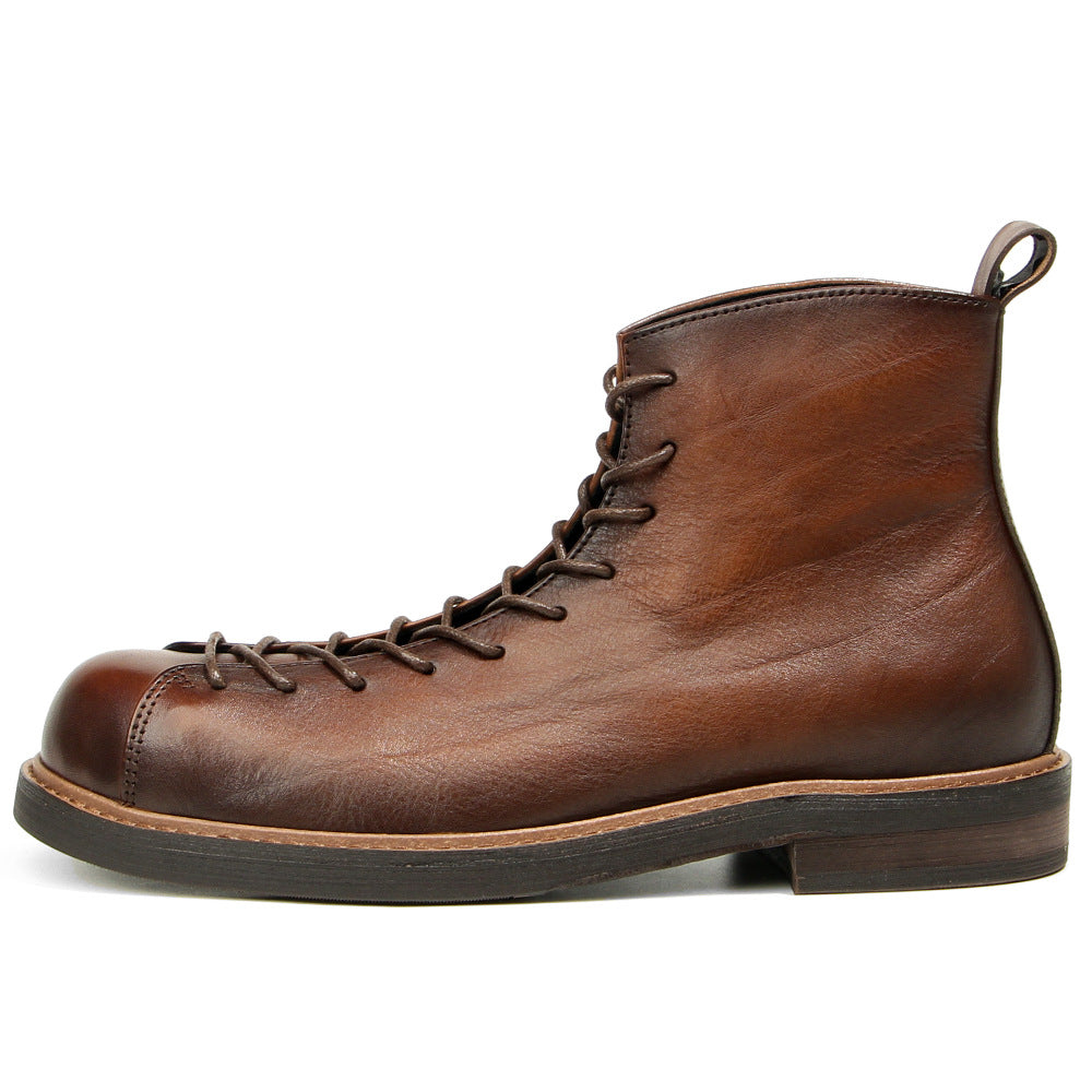 Men's Martin Boots Amekaji Work Genuine Leather Vintage Style