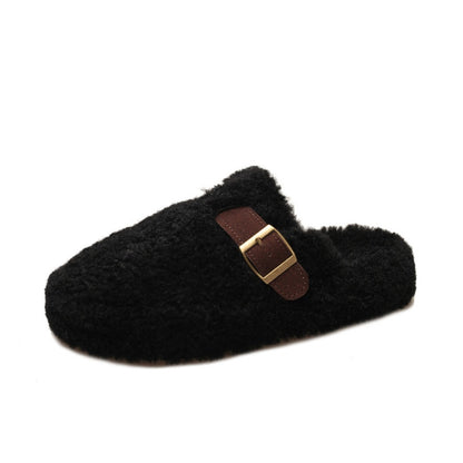 Women's Thick-soled Slip-on Closed Toe Half Slippers