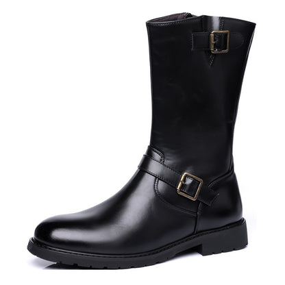 Men's Side-zip Motorcycle Boots