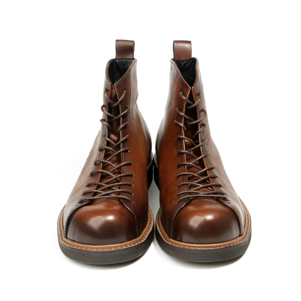 Men's Martin Boots Amekaji Work Genuine Leather Vintage Style