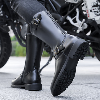 Men's Side-zip Motorcycle Boots