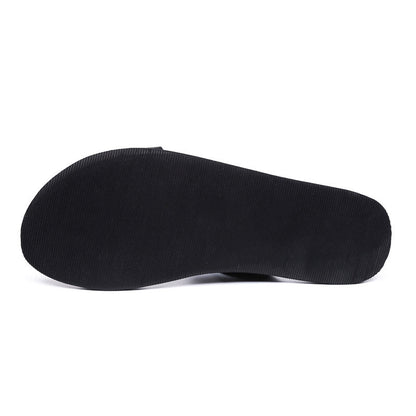 Men's Toe Ring Slippers Genuine Leather Wear-resistant Non-slip