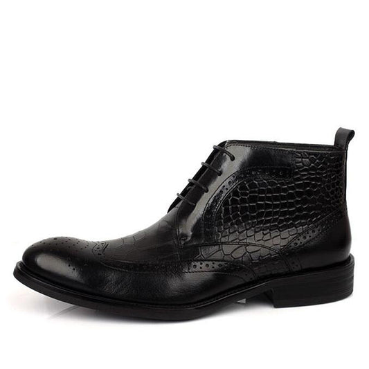 Men's First Layer Cowhide New Warm Ankle Boots