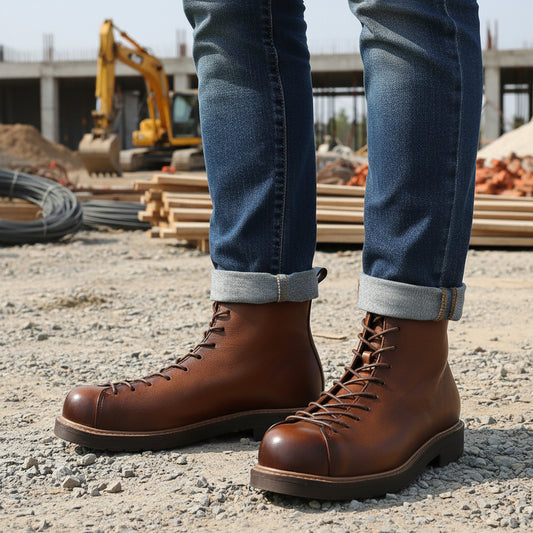 Men's Martin Boots Amekaji Work Genuine Leather Vintage Style