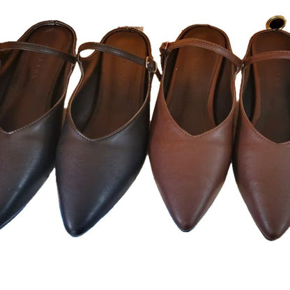 Women's Retro Pointed-Toe Versatile Simple Half Slippers