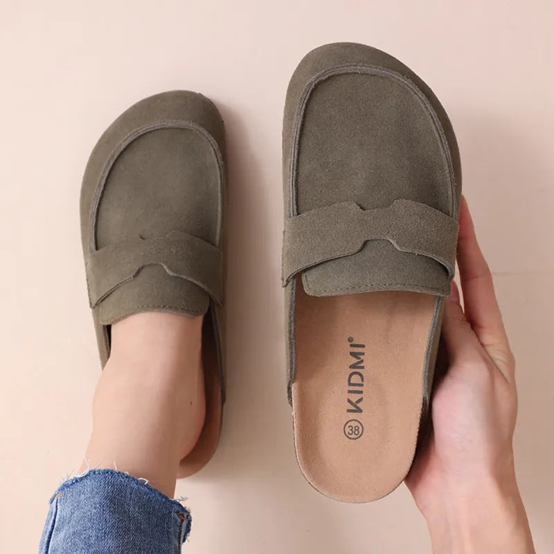 New 2024 Women Clogs For Women Fashion Cork Suede Mules Slipper Classic Cork Antislip For Outdoor Slippers With Arch Support