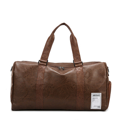 Large Capacity Simple Leather Duffle Bag